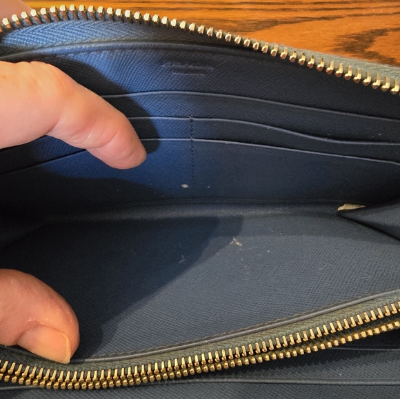 Prada REHAB Blue Authentic Zip Around Wallet - Picture 9 of 13